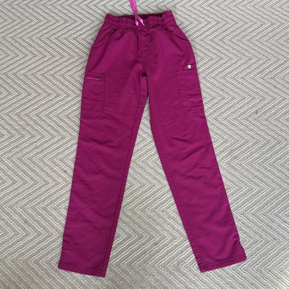 Figs Pants - Figs Yola High waisted skinny dark magenta scrubs size XXS